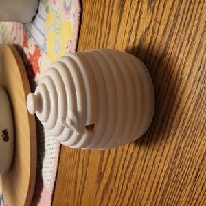 Jeannette Pink Milkglass Honey Pot